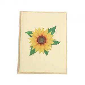 Sunflower and Butterfly Pop up Card 3D Spring Paper Greeting Card