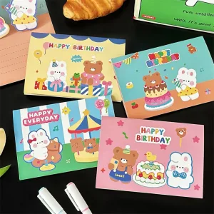 Cute 3D Greeting Card Gift Postcard Student Blessing Birthday Card