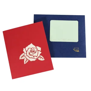 Rose Flower 3D Pop Up Greeting Cards