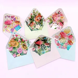 Rose Flower 3D Pop Up Greeting Cards