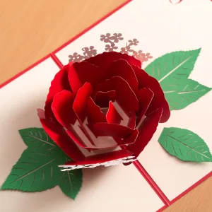 Rose Flower 3D Pop Up Greeting Cards